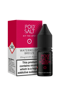 POD SALT WATERMELON BREEZE 10ML NICOTINE SALT E-LIQUID (EN)