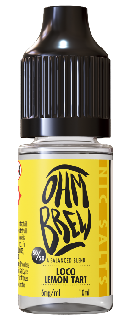 Loco Lemon Tart E-liquid by Ohm Brew 50/50 Nic Salts