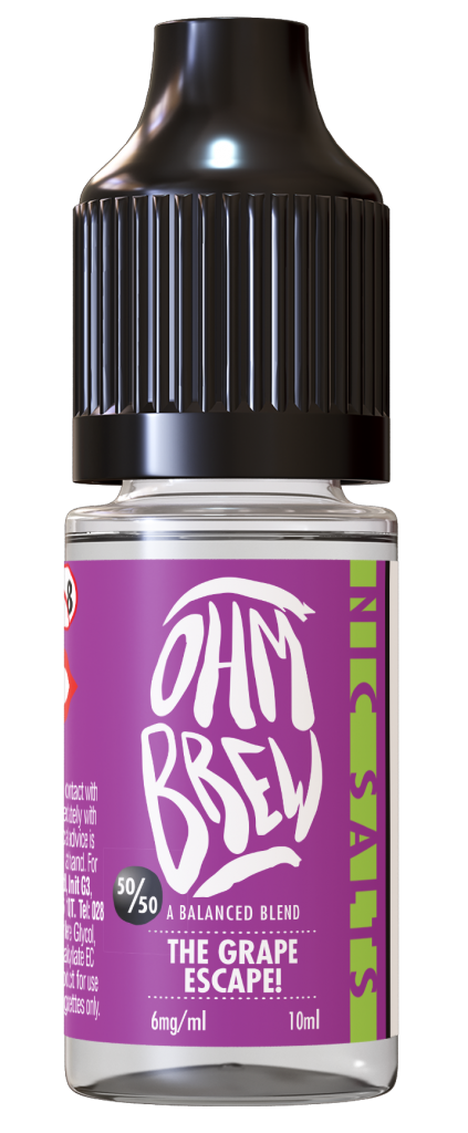 The Grape Escape Ice E-liquid by Ohm Brew 50/50 Nic Salts