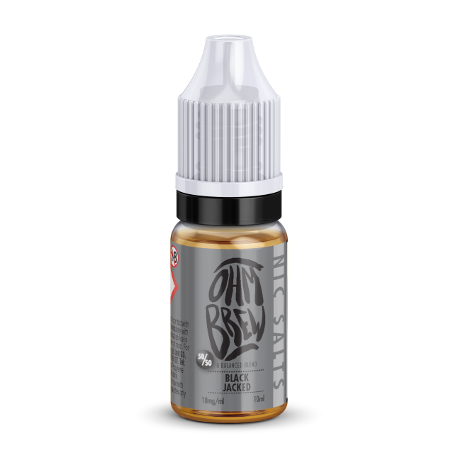 Black Jacked E-liquid by Ohm Brew 50/50 Nic Salts