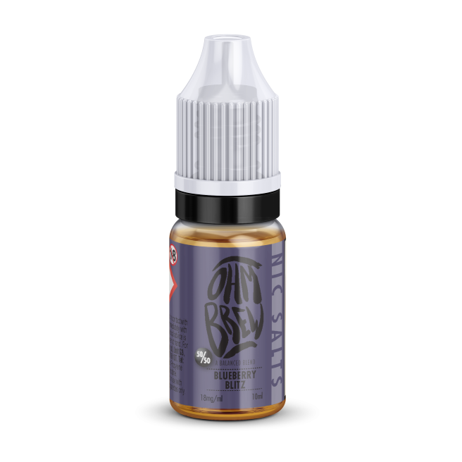 Blueberry Blitz E-liquid by Ohm Brew 50/50 Nic Salts