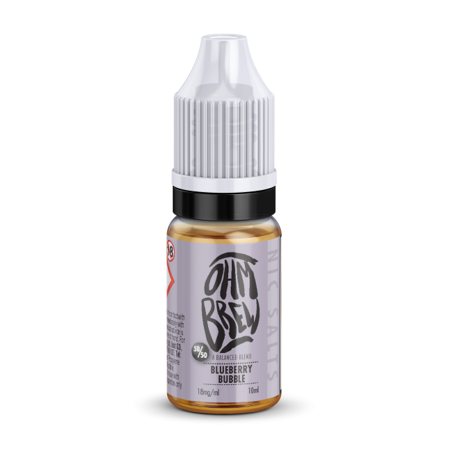 Blueberry Bubble E-liquid by Ohm Brew 50/50 Nic Salts