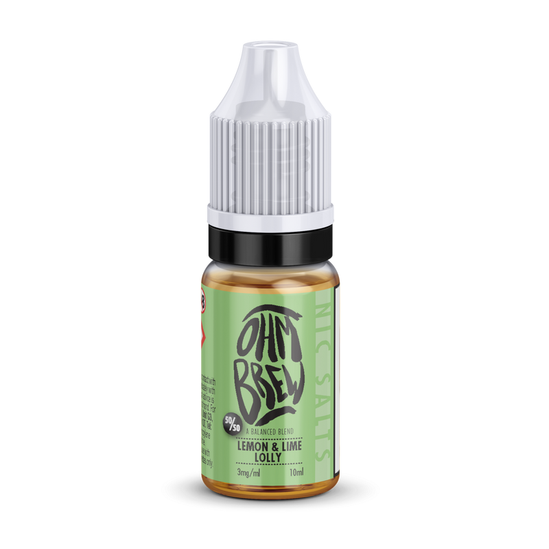 Lemon and Lime Lolly E-liquid by Ohm Brew 50/50 Nic Salts