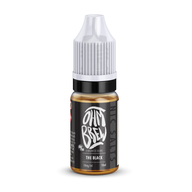 The Black E-liquid by Ohm Brew 50/50 Nic Salts