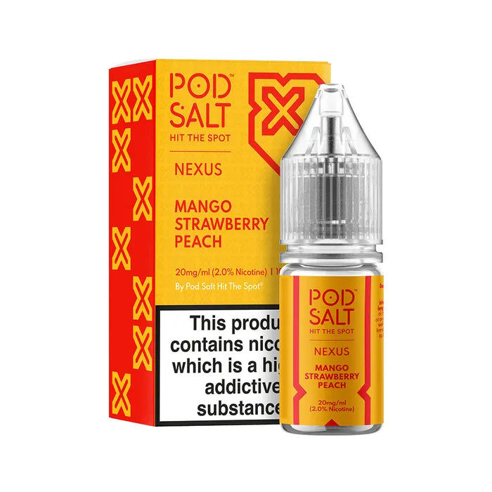 NEXUS MANGO STRAWBERRY PEACH 10ML NICOTINE SALT E-LIQUID